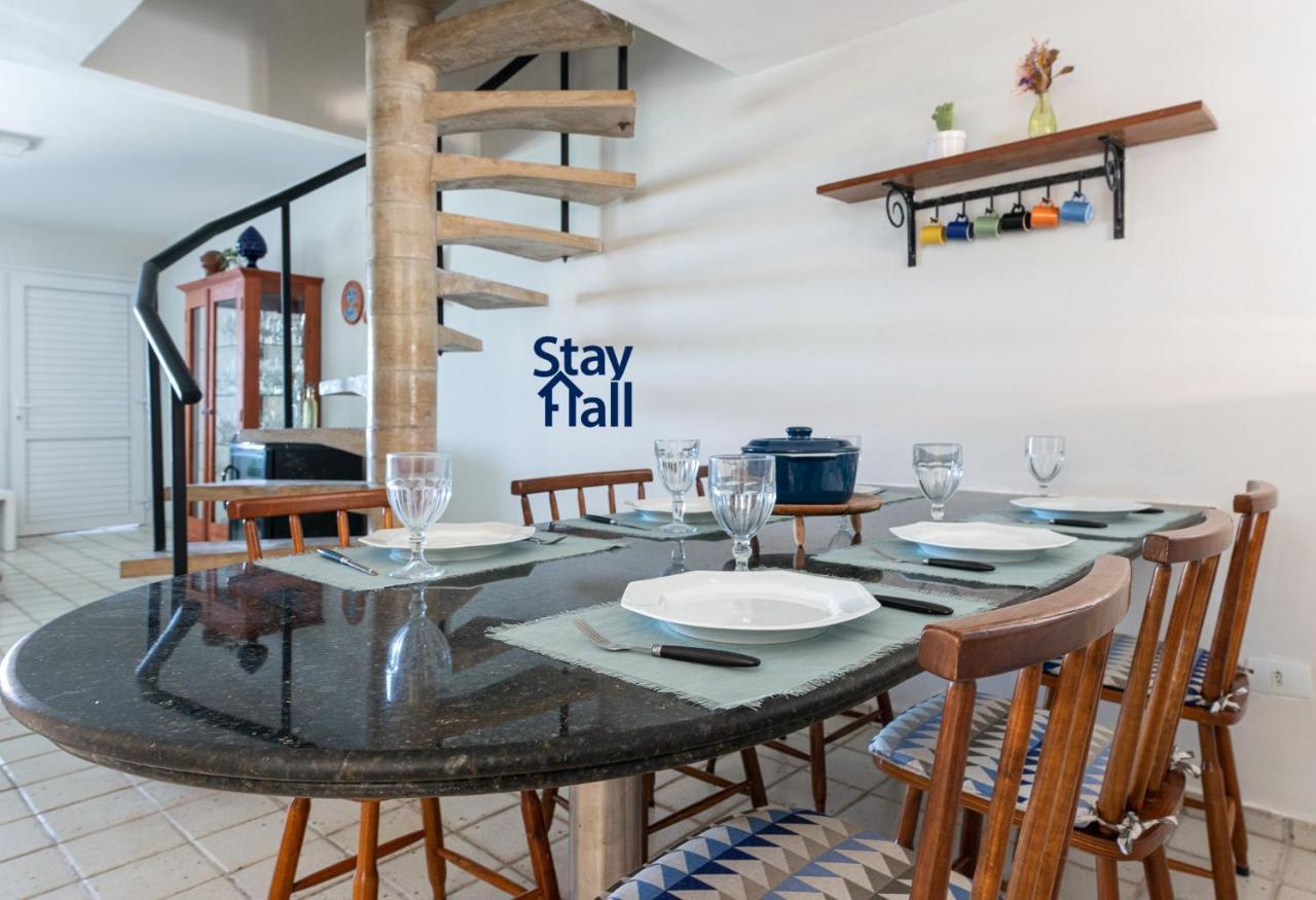 プライア・ドス・カルネイロス Casa-4Qts-Beira Mar-Piscina E Cozinheira-Sh038ヴィラ エクステリア 写真